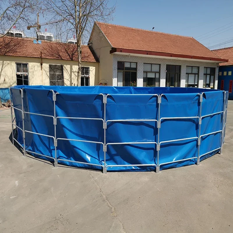 Hot Sale Above Ground koi fish breeding aquaculture tanks outdoor tilapia fish farming equipment canvas Above Ground Fish Pond