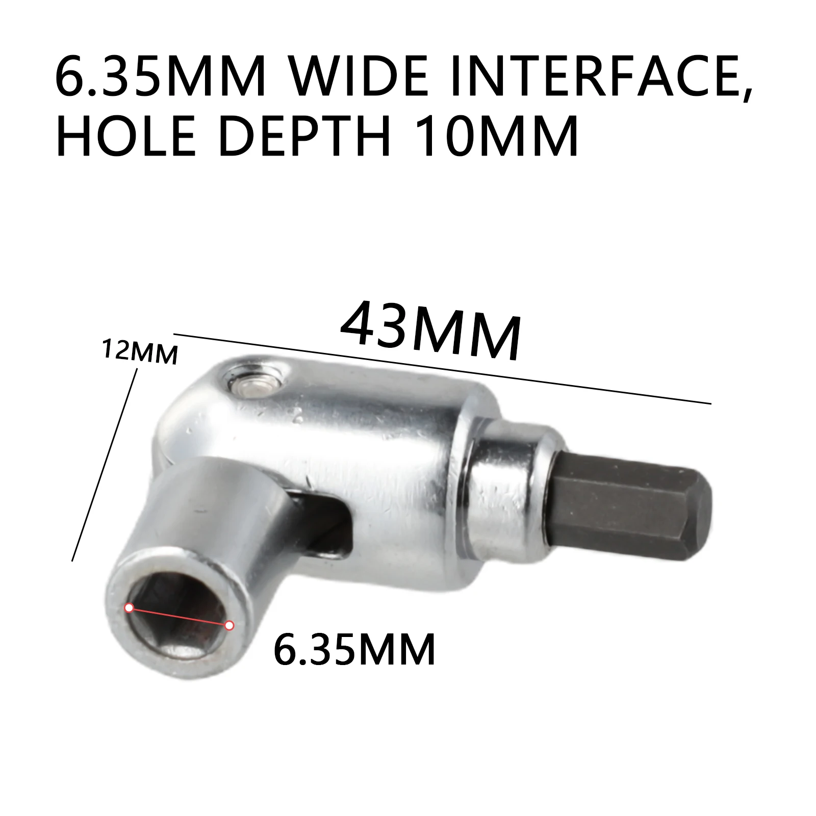 Angle Drill Chuck 180 Degree Attachment Hex Socket Adapter Rotatable Screwdriver Bit Holder Extension Rod Screw Drill Tip Tools