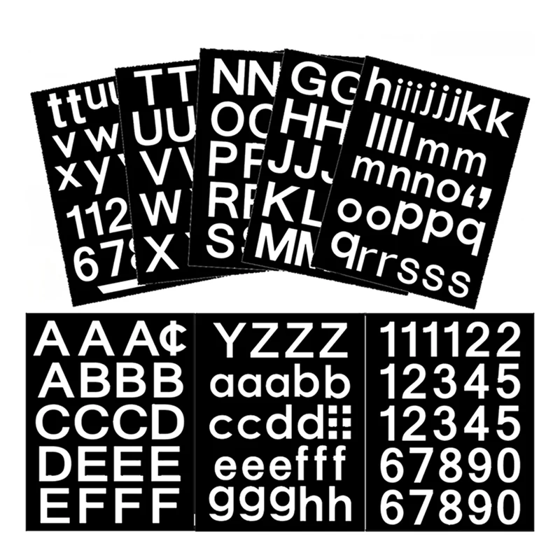 24 Sheets Self-Adhesive Vinyl Letters Numbers Kit, Mailbox Numbers Sticker For Mailbox,Signs,Window,Cars,Address Number