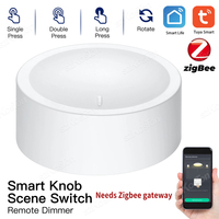 Tuya Zigbee Smart Knob Scene Switch Dimmer Button Controller Wireless Scene Linkage Switch for Home Automation Scenario Switch