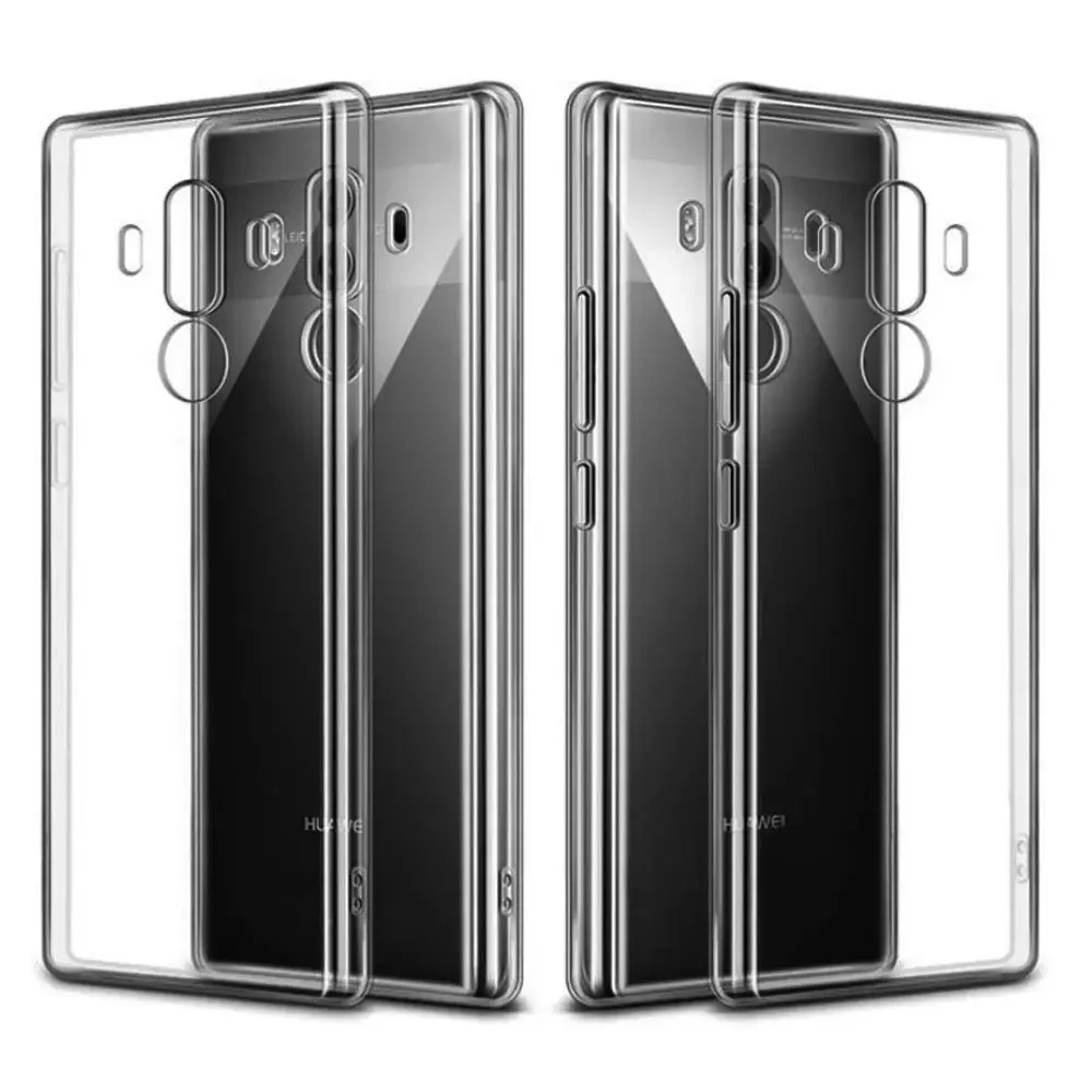 Luxury Silicone Case Phone Back Cover for Huawei Mate 10 Pro Soft TPU Clear Transparent 360 Shockproof Armor Mate10Pro 10Pro Bag