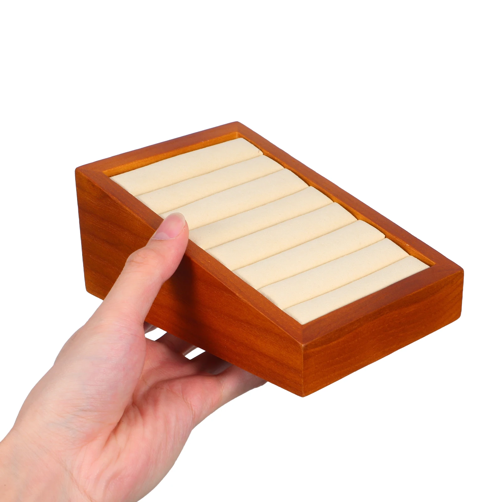 

Solid Wood Ring Tray Jewelry Rings Display for Drawer Earring Storage Organizer Earrings Stands