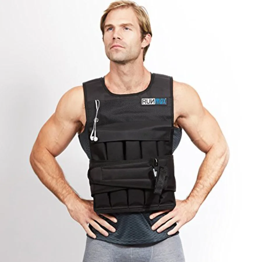 

Adjustable Weighted Vest 20-150LBS with Shoulder Pads for Gym Training Black Durable Polyester Fabric Enhanced Comfort and Supp