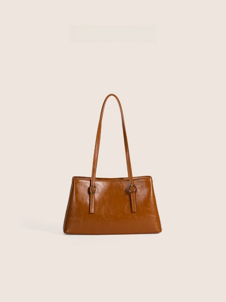 

Dotlynins High Quali Oil Wax Leather Tote Bag Large Capaci Commuter Simple oulder Bag Women Autumn Winter Sli Handbag