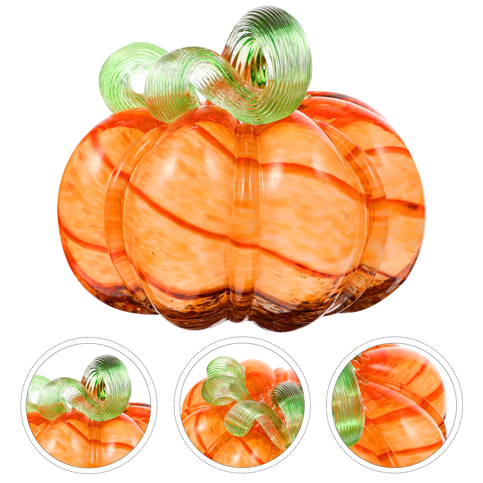 

Decorations Halloween Pumpkins Craft Ornament Ornaments Figurines Table Glass Artwork Stained
