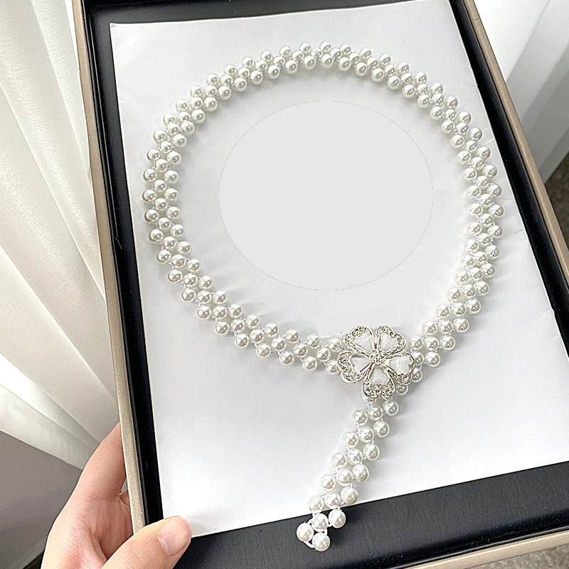 Elegant Simple Pearl Belt For Women Girls Fashion Temperament Body Jewelry Sweet Versatile Dress Decorative Waist Chain Gifts