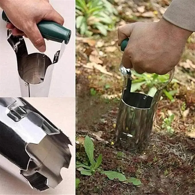 Gardening Sowing Tool, Hole Punching, Seedling Transplanting Device, Vegetable Planting Punching and Fertilizing