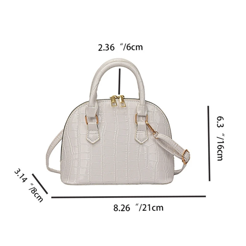 Vintage Alligator Print Underarm Bag Women Simple Fashion Solid Color Small Crossbody Shoulder Bag Lady Daily Casual Handbag