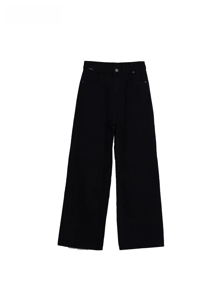 

Прямые джинсы с высокой талией на подкладке, широкие брюки, зимнее поступление, женские повседневные джинсовые брюки Faion Bla