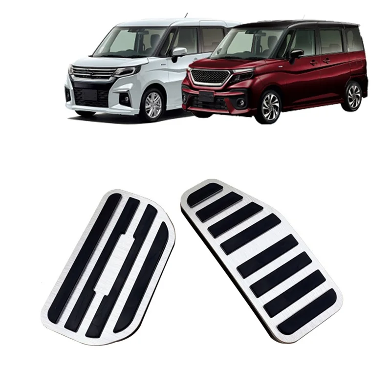 

For Suzuki Solio / Solio Bandit 2021-2023 Aluminum Alloy Anti-Slip Gas Pedal Brake Pedal Cover Interior Parts Accessories Kit