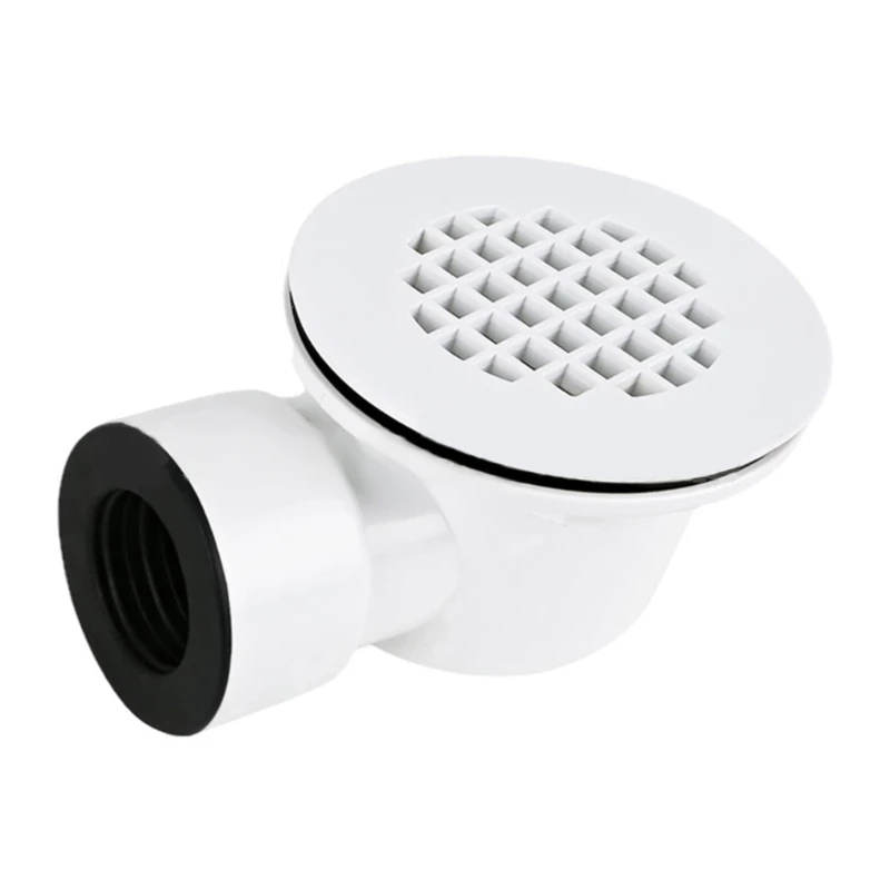 Upgrades Shower Drain Strainer ABS Side Outlet Odor Resistant Shower Floor Drain Cover Simple Installs for Shower Base