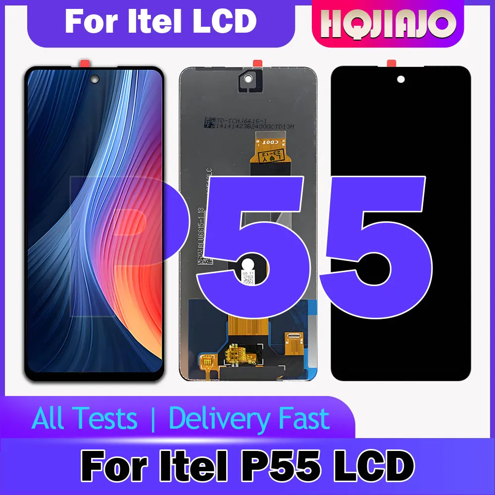 6.6' High Quality For Itel P55 4G A666L P666L LCD A666LN Display Touch Screen Digitizer With Frame For Itel P55 4G LCD Assembly