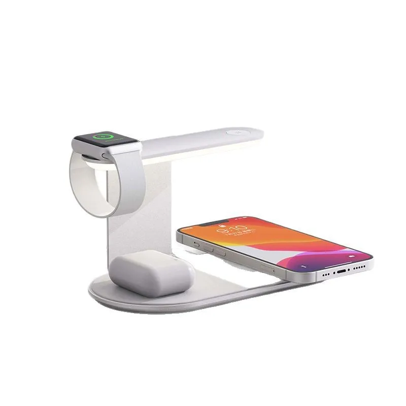 

15W Wireless Fast Charging Three-in-One Mobile Phone Charger Adjustable Soft Light Night Light Customizable Adapter