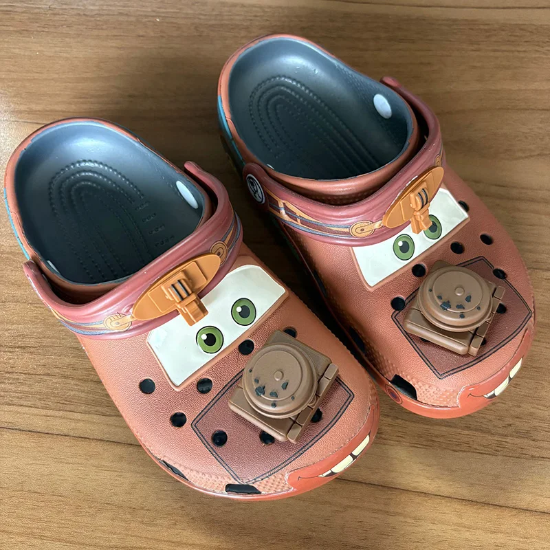 الكبار الكرتون ماتر النعال سيارات أحذية الصنادل في الهواء الطلق لطيف تمثال أنيمي مقطورة شخصية كهف الأحذية الصنادل إيفا الأحذية هدية