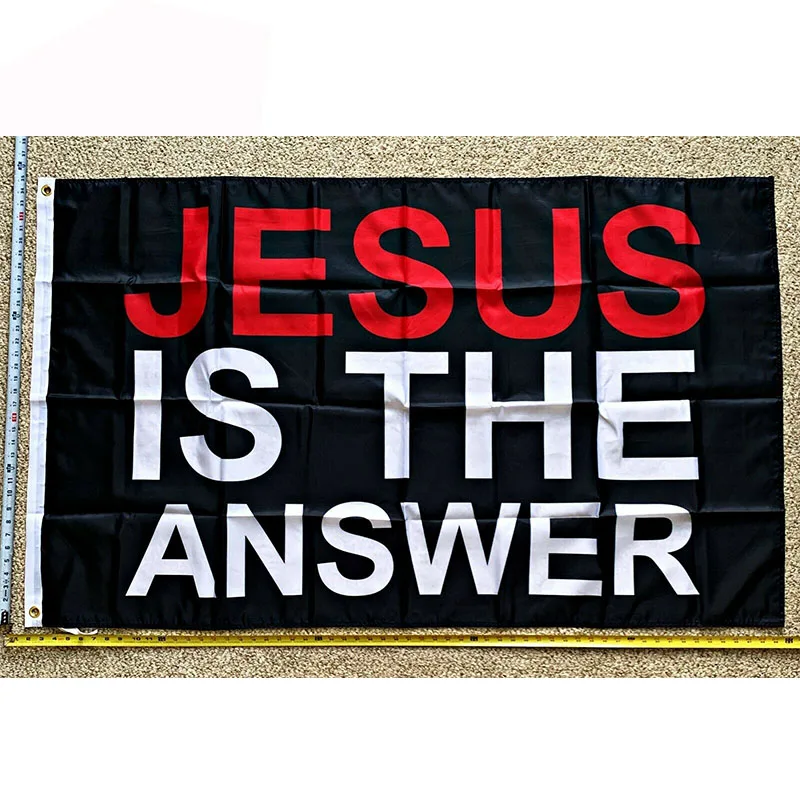 Jesus Flag FREE SHIPPING Trump Biden Jesus Is The Answer B USA Poster Sign 3x5' yhx0031