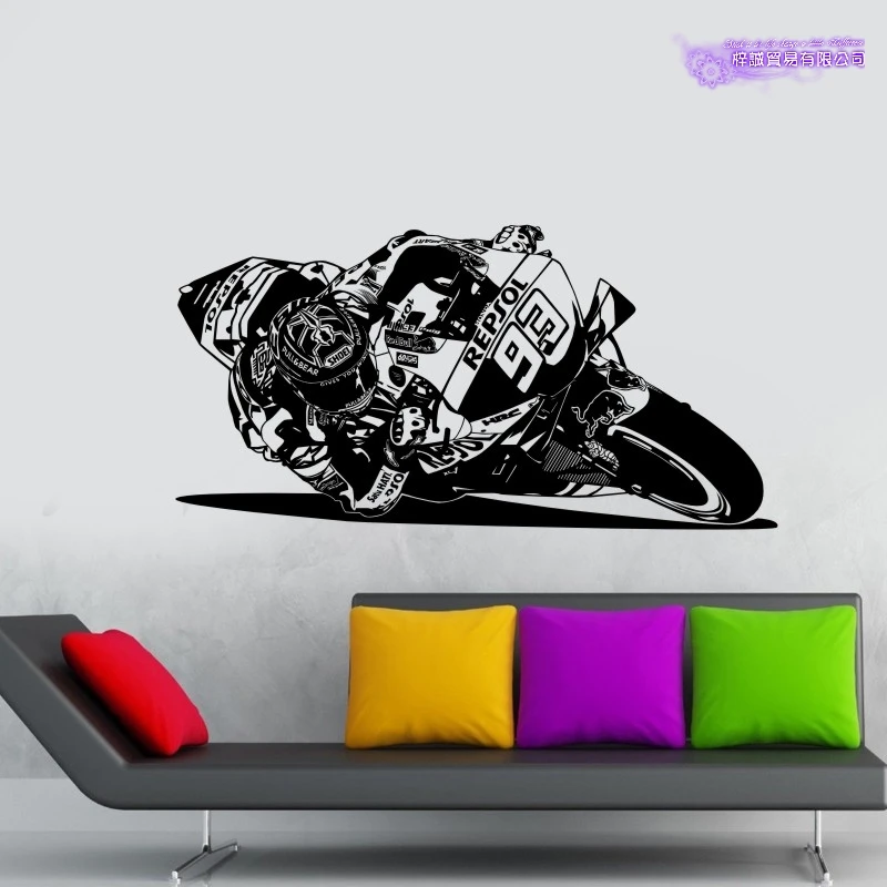 Moto GP Motorcycle Racing Sticker Vehicle Decal Posters Vinyl Wall Pegatina Decor Mural Sticker