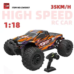 1:18 2.4G Racing RC Car 35KM/H 4WD Speed Big Off-road Vehicle Electric Remote Control Crawler Monster Truck Toys for Children