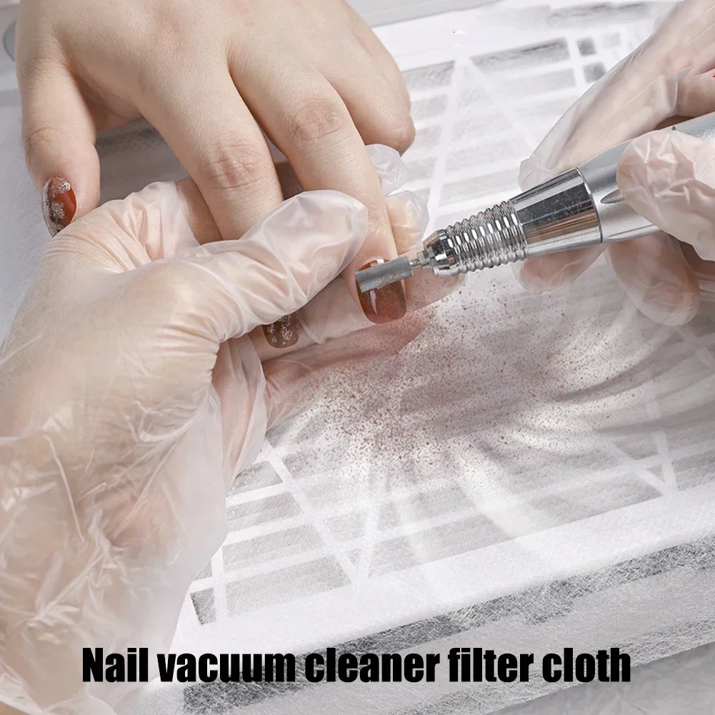 100 Stuks Nail Vacuüm Filter Papier Filter Witte Stofafscheider Vervangen Nail Stofzuigen Ultradunne Schonere Filter Niet geweven Stof