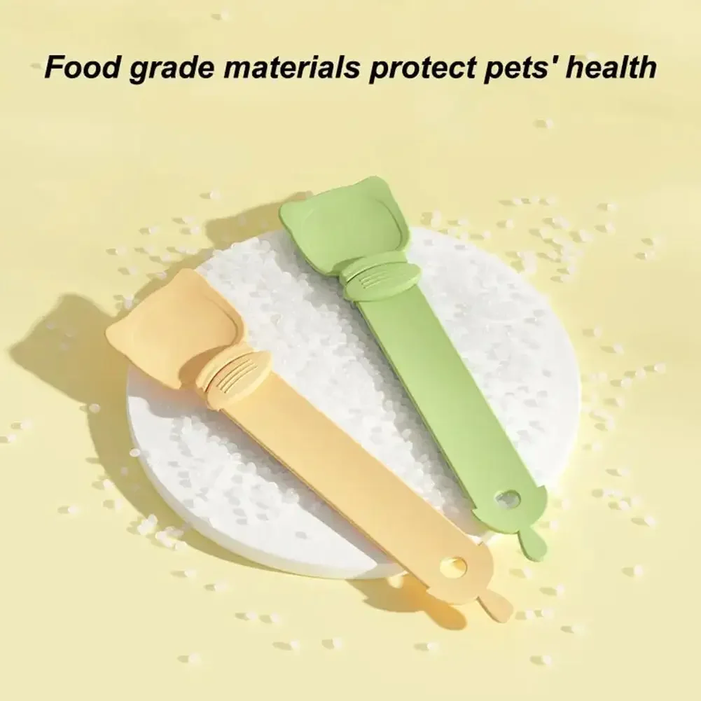 Cat Food Strip Squeeze Spoon, Pet Liquid Snack Spoon, Residual Liquid Feeding Squeeze, Goyang