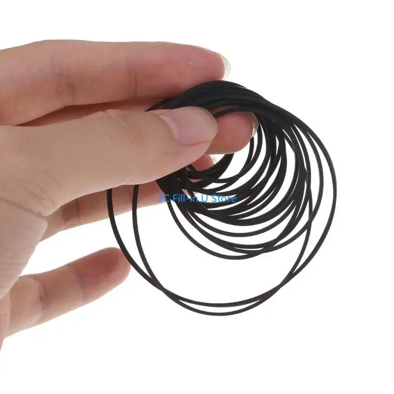 G8TA Pack of 20 1mm Square Folded Rubber Belt for Recorders DVD Drive 20Pcs