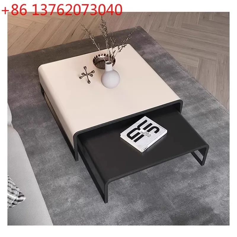 

New high-end coffee table walnut coffee table living room new light luxury high-end sense