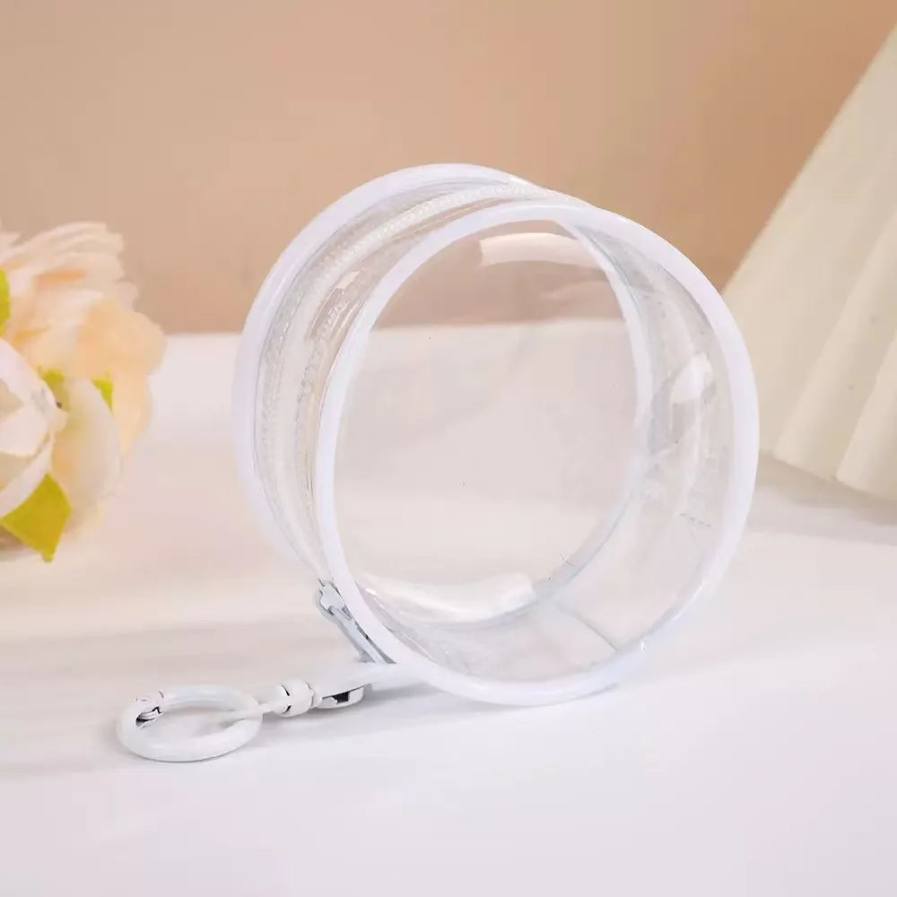 1pc 8cm Round Transparent PVC Mystery Box Keychain Jewelry Organizer Storage Cute Doll Bag Organization Dustproof Case