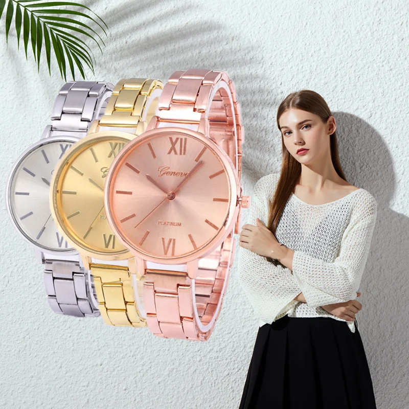 

tendencia de mujer Luxury Ladies Gold Watch Women Golden Clock Female Women Dress Rhinestone Quartz Watches Feminine