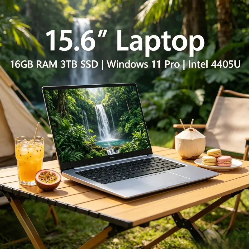 

Intel 4405U Powered New Solid 15.6 Inch Laptop, Equipped with 32GB DDR4 RAM, 2TB Space and Windows 11 for Daily Portable Office