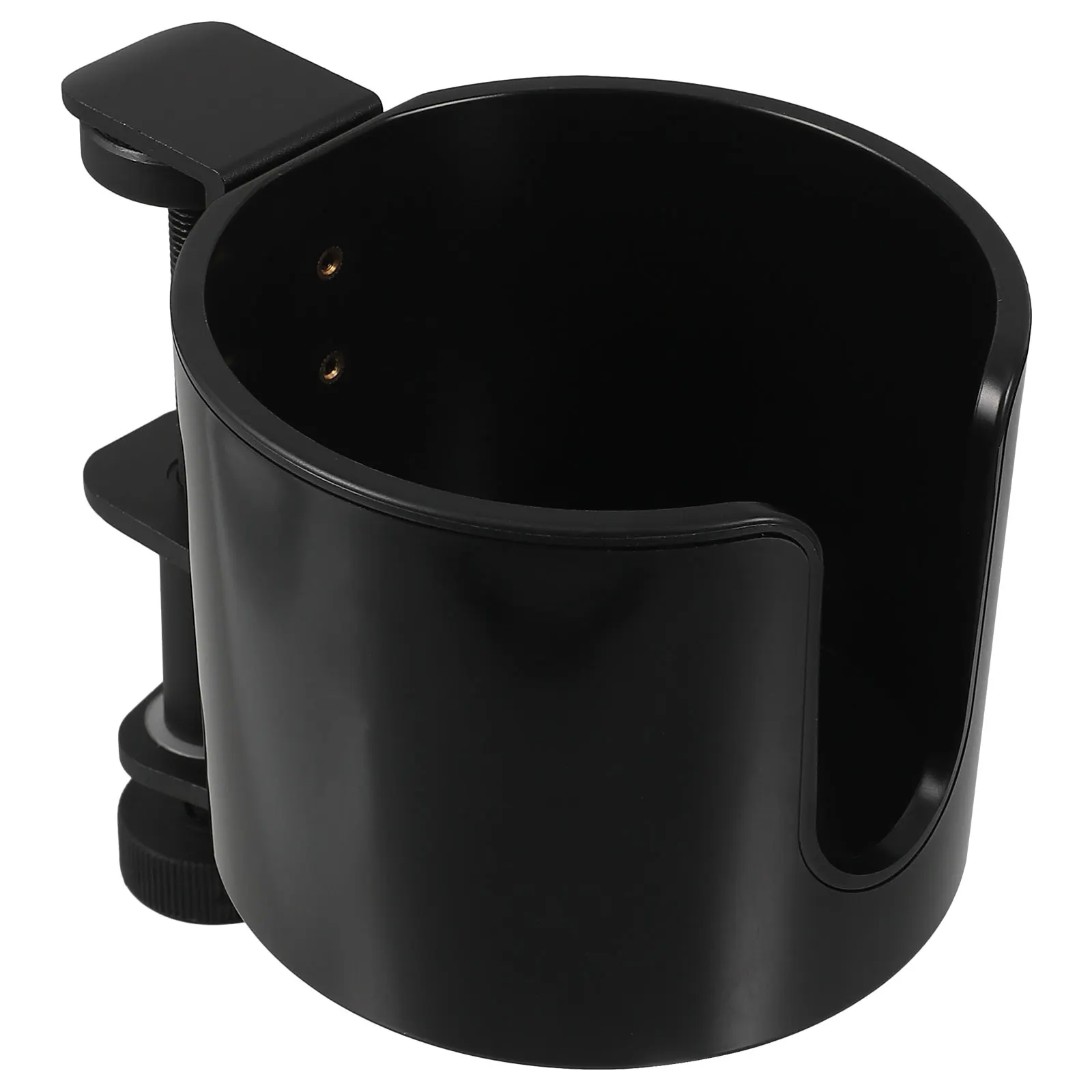 Morsetto portabicchieri da scrivania multifunzionale Morsetto da tavolo Supporto a clip laterale Vetro d'acqua Lega di alluminio Gancio girevole per auricolari nero