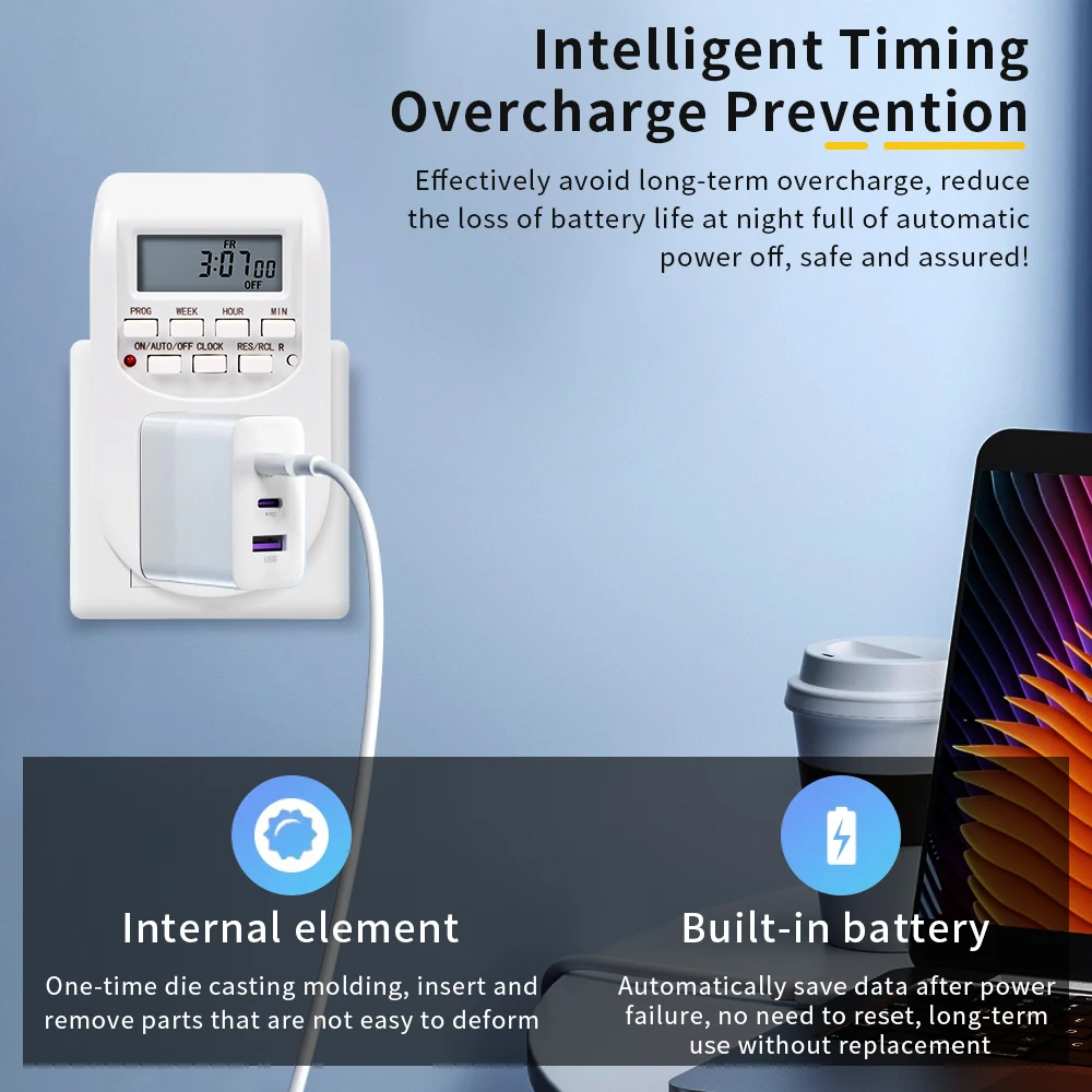 EU Plug Electronic Digital Timer Switch Cyclic Kitchen Timer Outlet Programmable Timing Socket 220V Xharging Countdown Switch