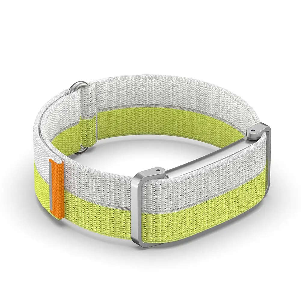 Für Fitbit Air Watch Armband, schlankes, gewebtes Nylonband, atmungsaktives Ersatzarmband mit Metallgehäuse-Zubehör