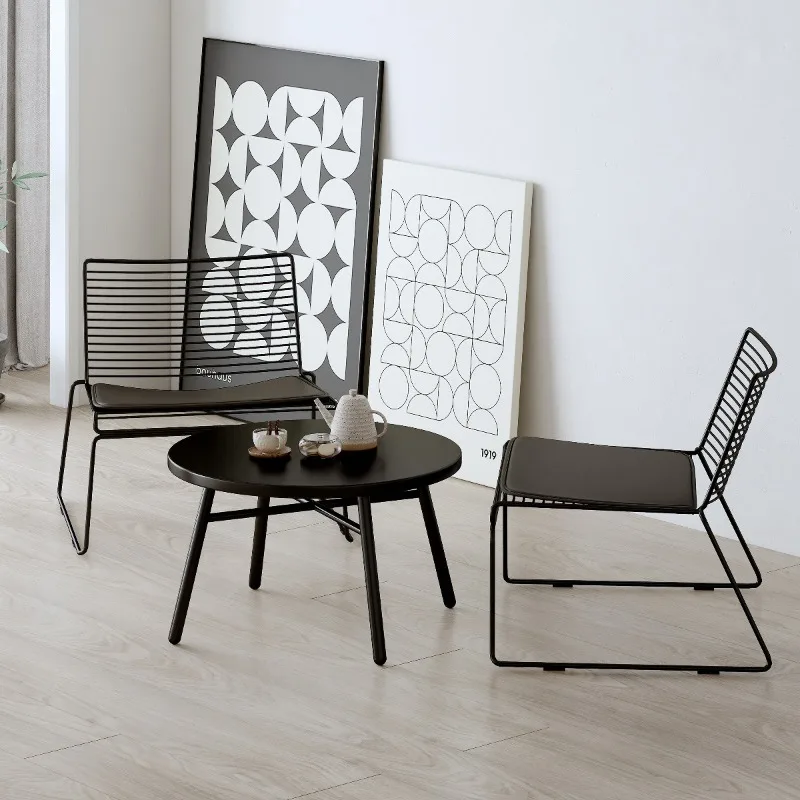 Nordic home dining chair B & B retro style designer chair ins Internet celebrity cafe balcony leisure chair light luxury