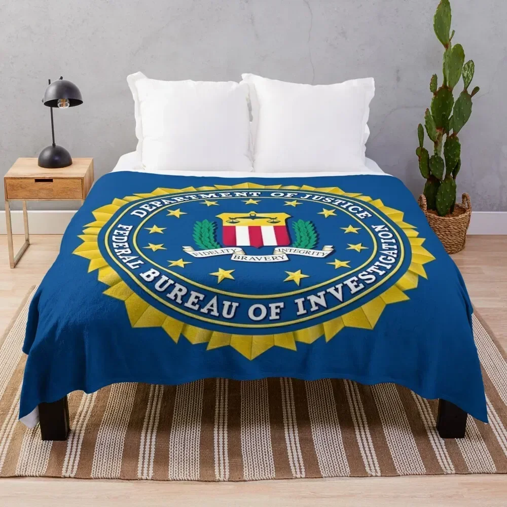 

FBI Seal - Seal of the Federal Bureau of Investigation Throw Blanket Year Round Soft Comfortable Blanket for Home