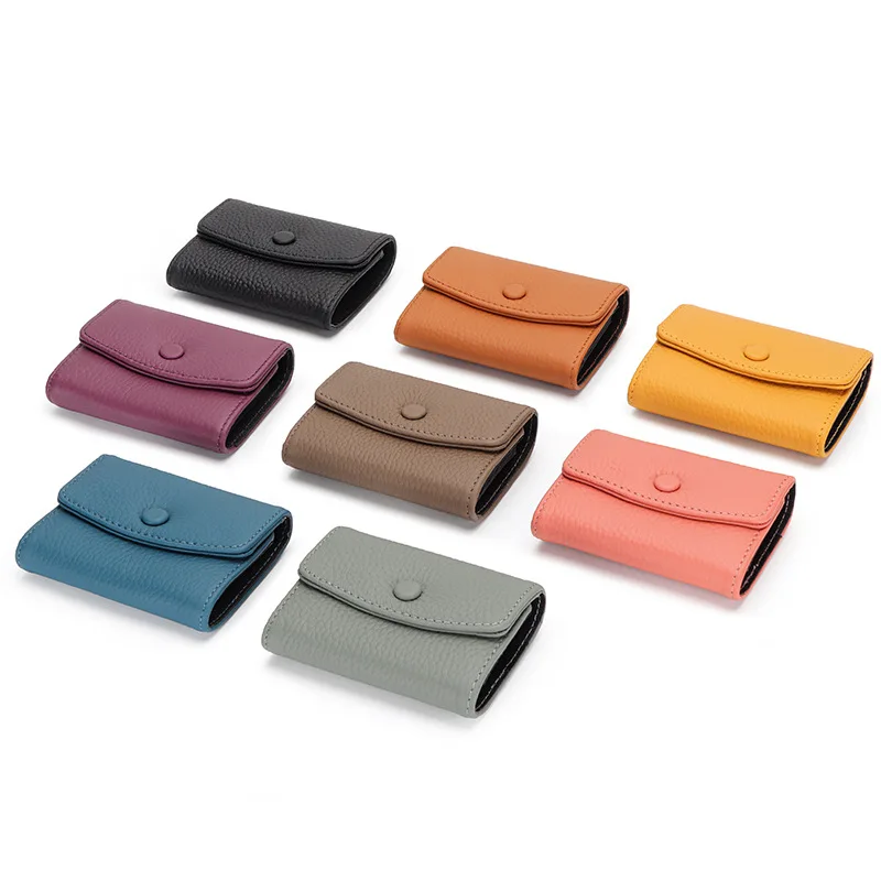 

Women Multi-card Slot Credit Card Holder Genuine Leather Business ID Card Case Wallet With Coin Pocket Driver License Organizer