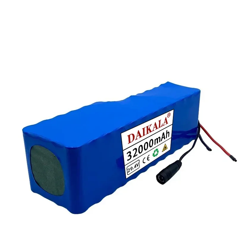 7S6P 24V 29.4 V 80Ah Rechargeable Lithium Battery Charger Customized Plug Intelligent BMS Electric Boat, DIY Battery Pack