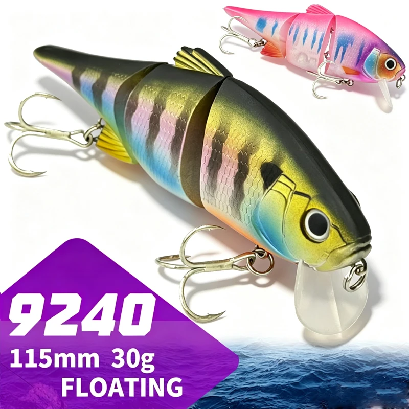 Joint Fishing Lure 115MM 30G Floating Swimbait Wobbler Minnow Artificial Hard Bait Bass Pike Fishing Tackle