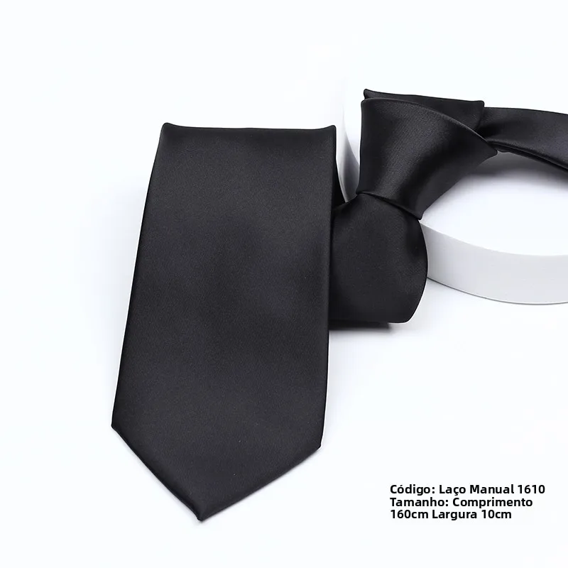 extended-wide-160cm-handmade-men's-formal-business-tie-black-color-professional-versatile-adult-gift-fashion-accessory