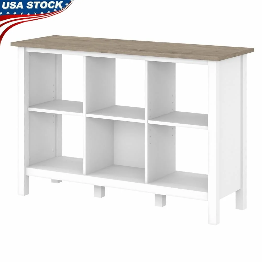 6 Cube Bookcase Wit…