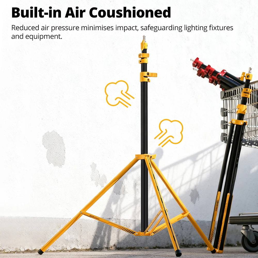 AMBITFUL GM280Y 280cm 전문가용 에어 쿠션 라이트 스탠드 10Kg 중량 스튜디오 라이트 스탠드 카메라 소프트박스 삼각대용