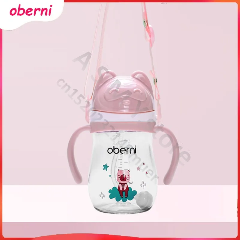 

NEW Oberni baby learning to drink cup / children's mug / with handle drink cup / mug strap / tritan material drink cup
