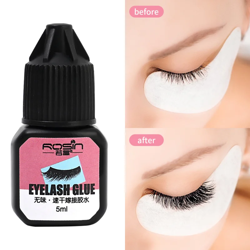 5ml Grafted Eyelashes Extension Glue Waterproof Long Lasting Firm Quickily Drying No-irritant Black Eyelash Glue Makeup Tools