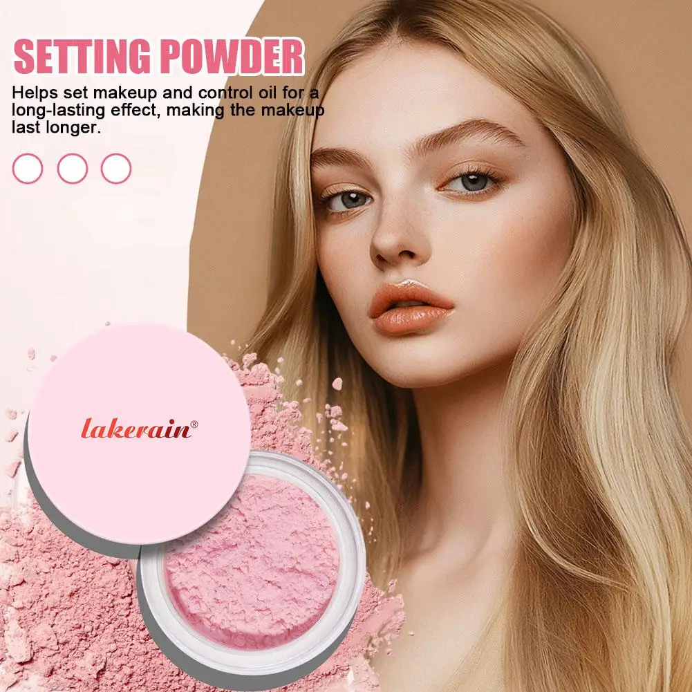 Lakerain 6,5g belleza polvo borroscante Control de aceite impermeable polvo facial largo corrector maquillaje en polvo duradero mujer suelta S0D5