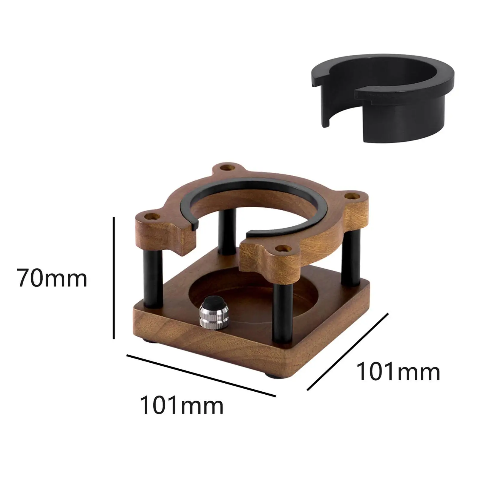 Wooden Espresso Tamper Station 51/53/58 mm Manual Wooden Coffee Tamper Station Base for Coffee Maker Bar Countertop Kitchen Cafe