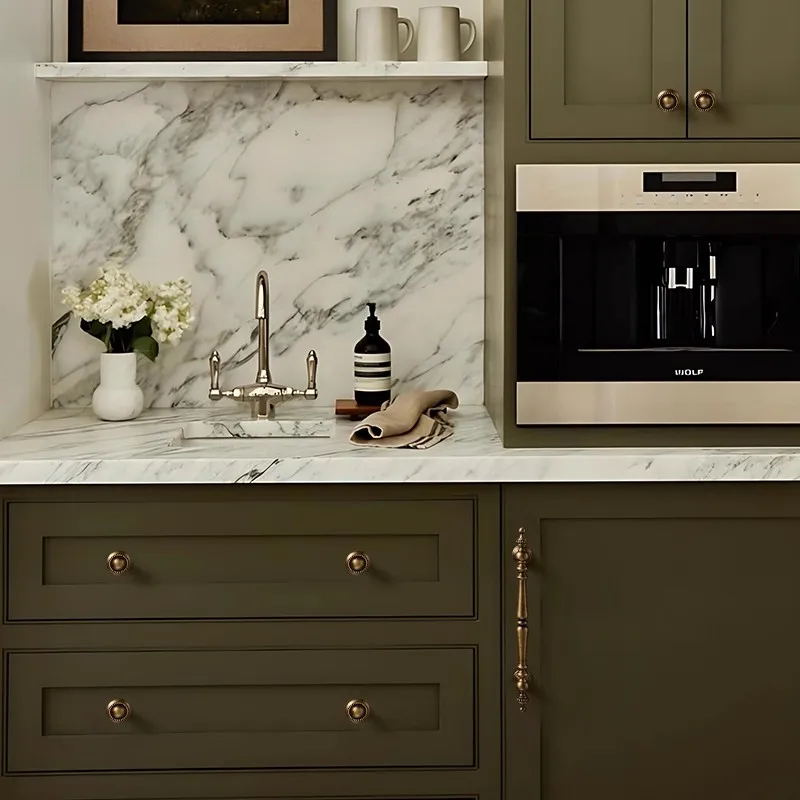 

French Retro Brass Cabinet Door Drawer Wardrobe Shoe Cabinet Furniture Bronze Luxury Pure Copper Cabinet Handles