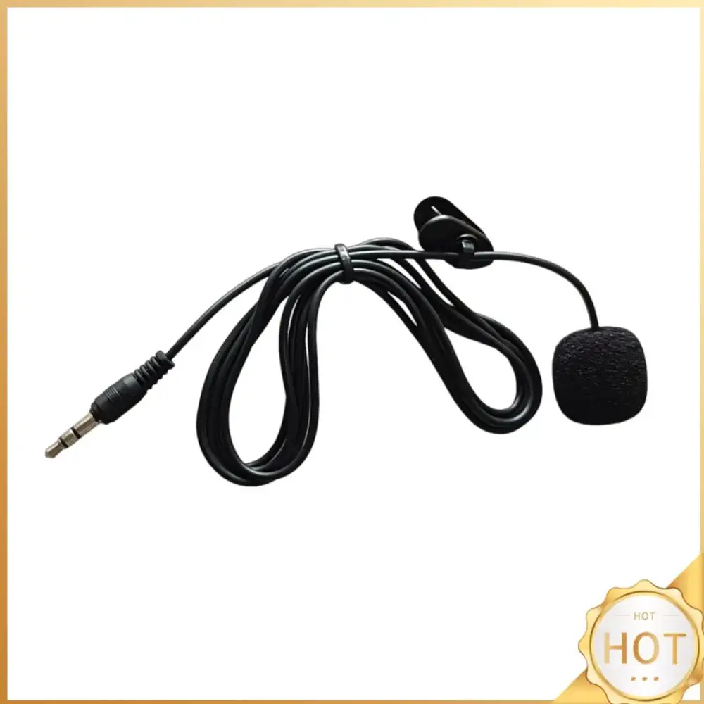 Mini micrófono externo con cable, conector estéreo de 3,5 mm, micrófono externo para coche, comunicación manos libres para reproductor de DVD y GPS para vehículos