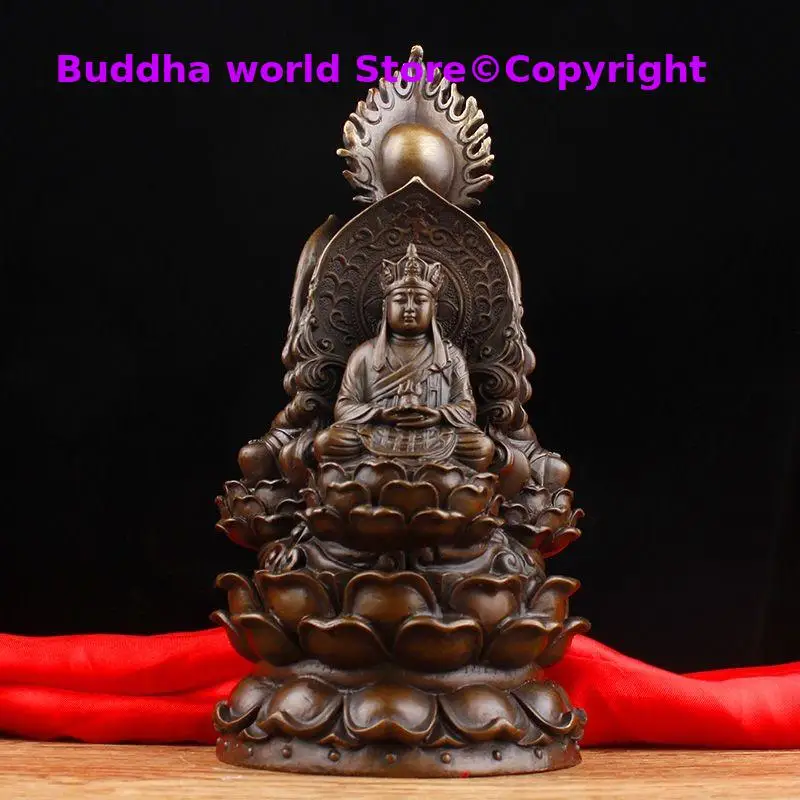 26cm Three Saints of Saha 3 buddha figure Buddhism Mandala Powerful talisman bronze statue altar Buddhist worship protection