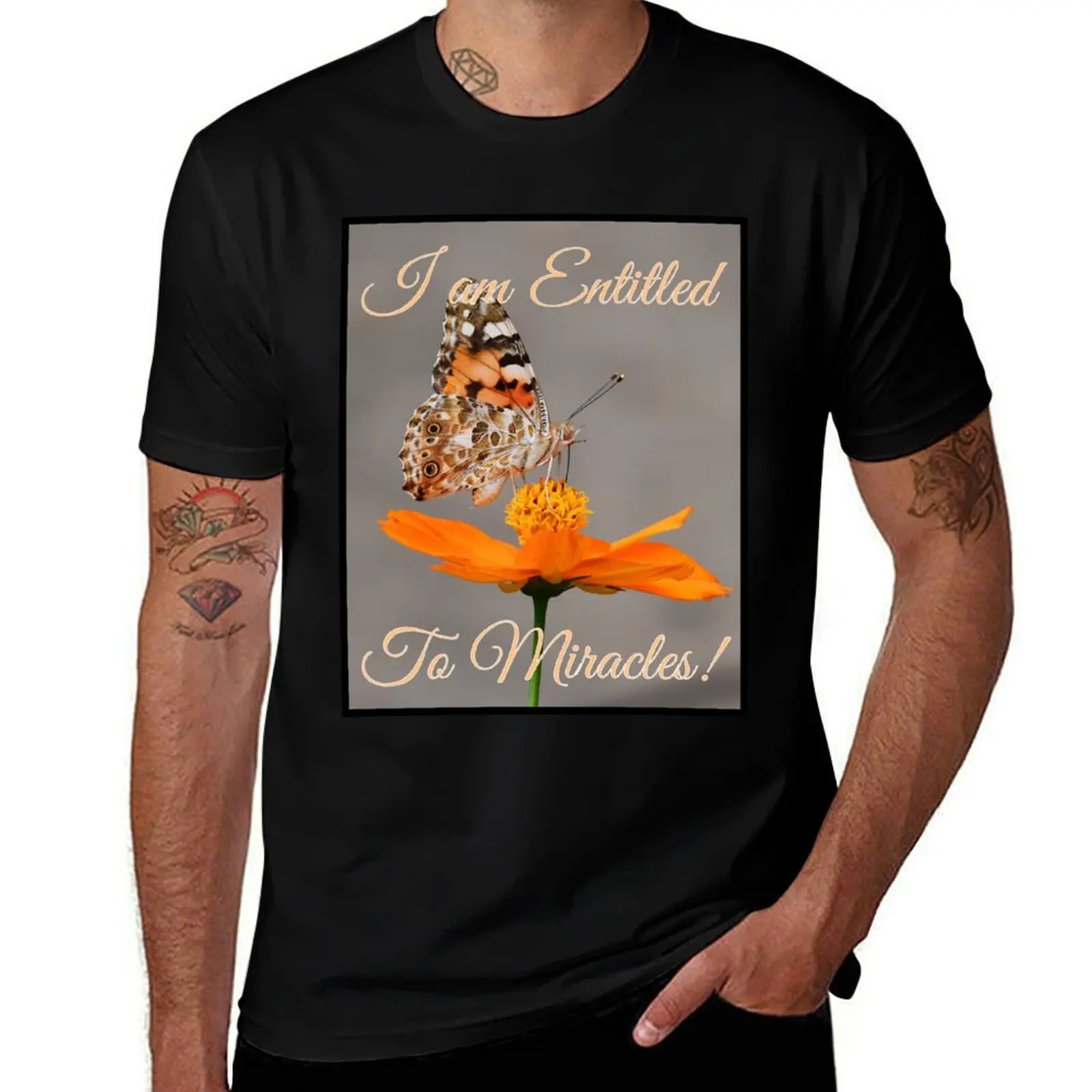 T-shirt Entitled to Miracles Butterfly 2, t-shirt ultra doux et respirant