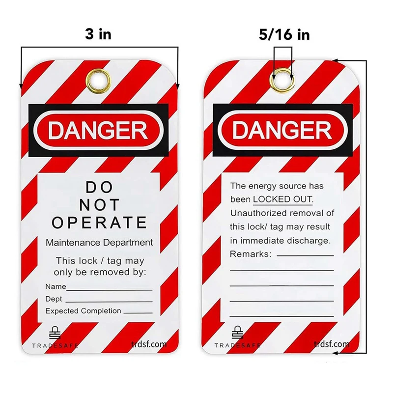 Danger Do Not Operate Labels Warning Maintenance Labels Baggage Tags For Locking Labels, Equipment Repair Durable Easy Install