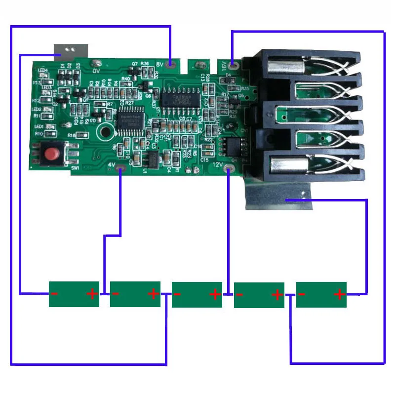 M18 21700 Li-Ion Batterie Kunststoff Fall PCB Lade Schutz Platine Box Shell Für Milwaukee 18 V Lithium-Batterie Gehäuse