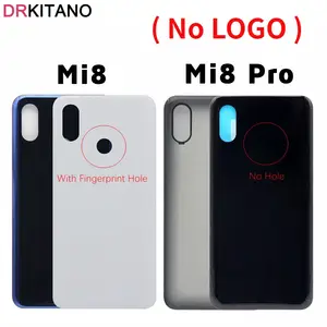 Bilashmart Back Battery Cover Xiaomi Mi 8 Lite Mi8 Pro Explorer Rear Glass Housing Door Case Replacement Parts+Adhesive Tape